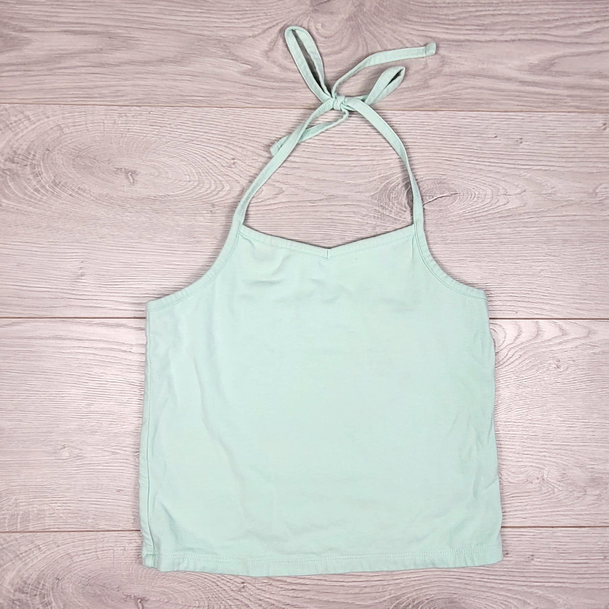 Old Navy mint green halter style tank top. Size 8