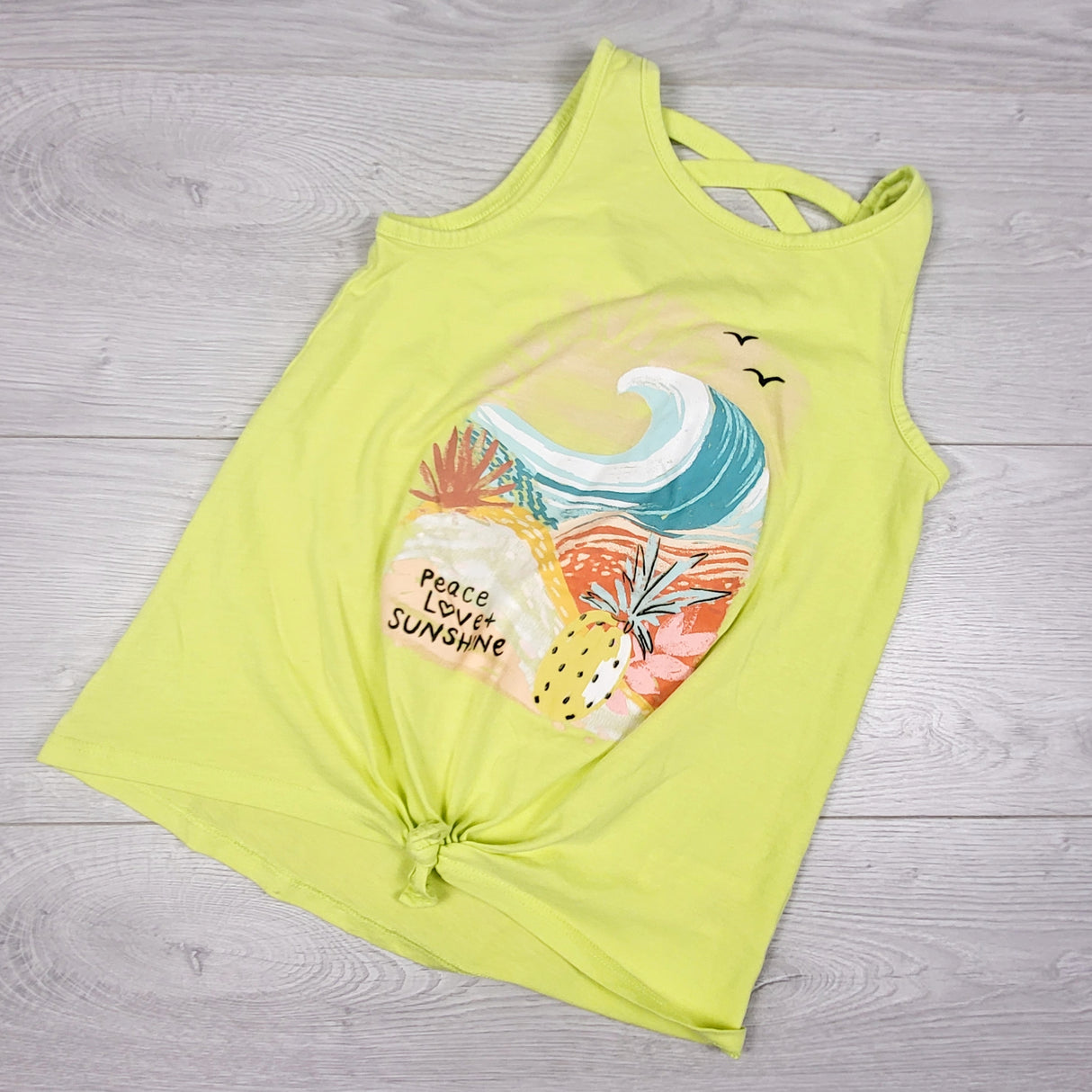 Carters yellow knotted tank top. Size 7