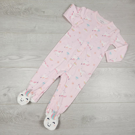 Carters pink unicorn sleeper. Size 9 months