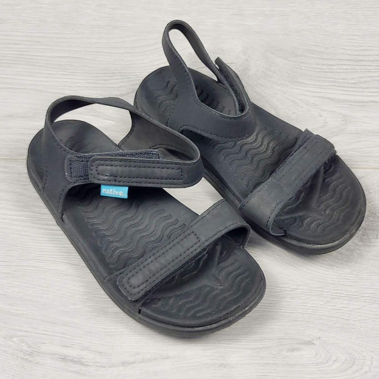 Native black rubber sandals. Sizes like a 7.5 to 8
