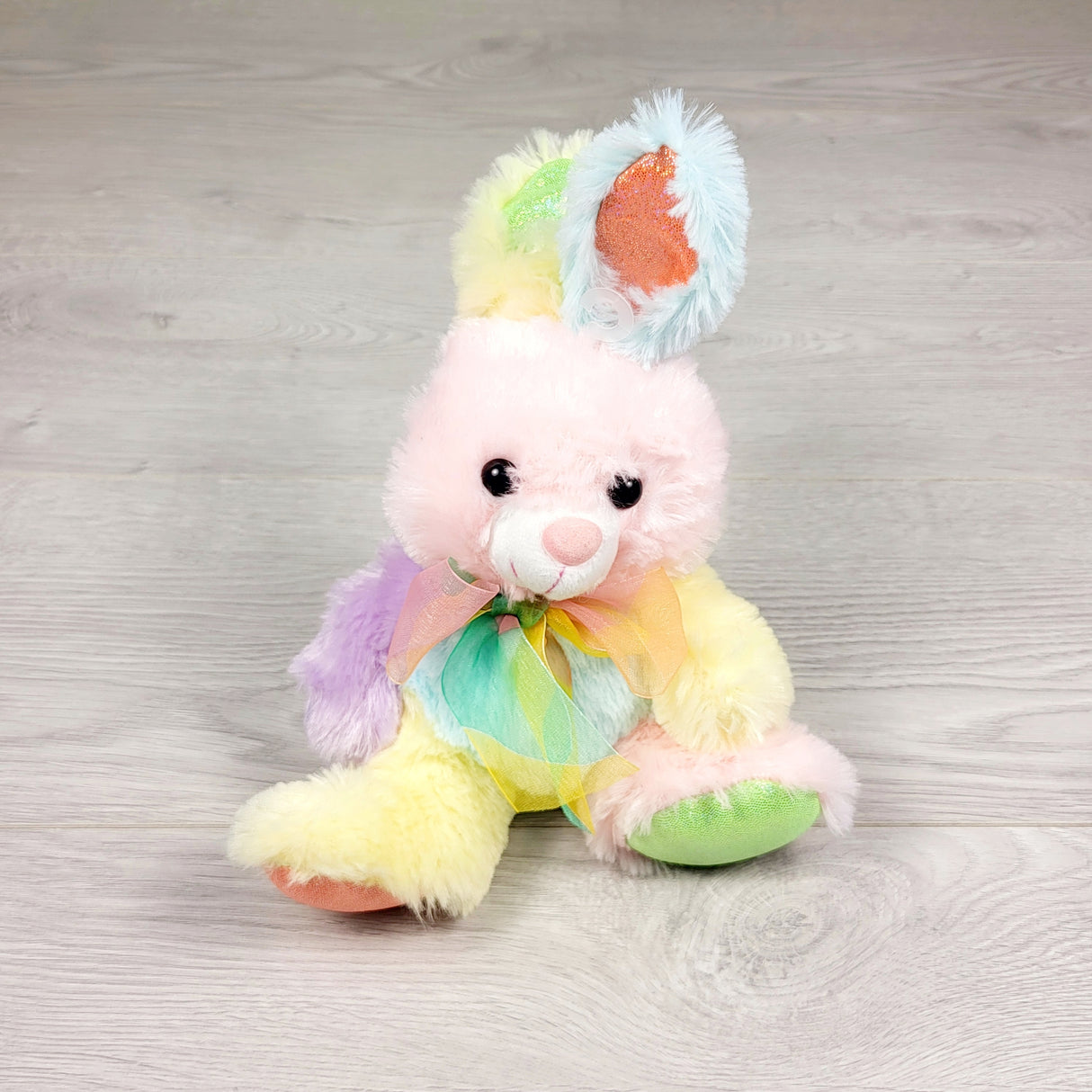 Rainbow bunny plush toy