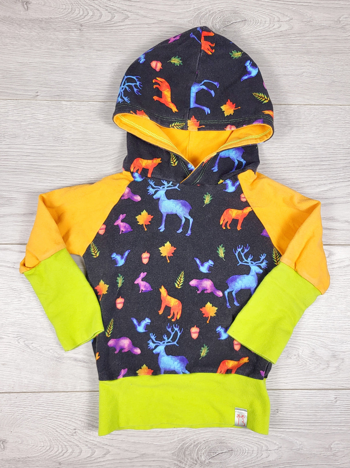 Beastie Boutique handmade dinosaur hoodie. Size 3 to 12 months