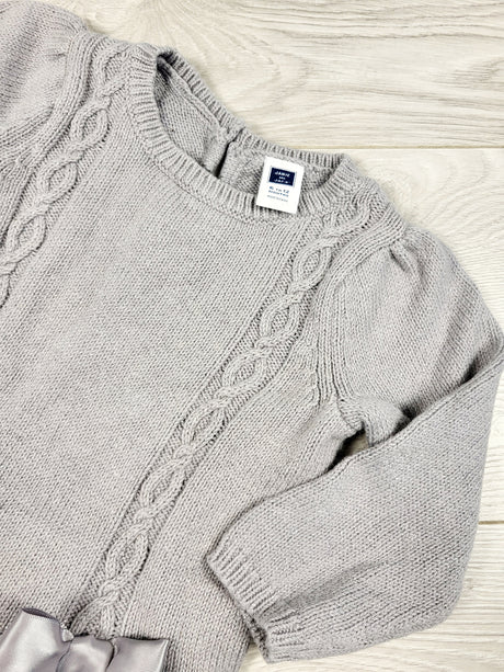 Janie and Jack grey cable knit sweater dress with sparkles. Size 6-12 months