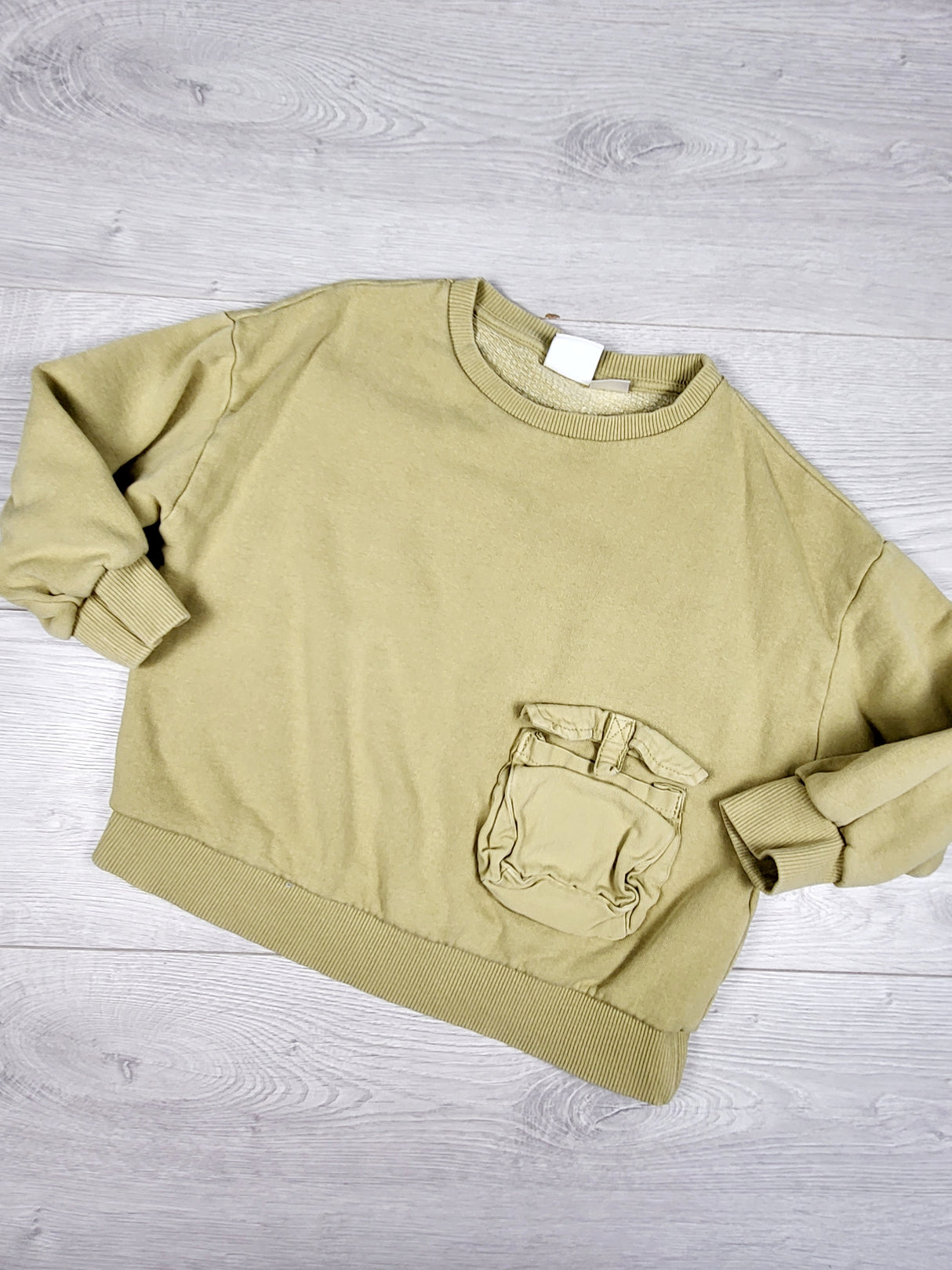 Zara terrycloth cloth lined sweatshirt with pocket. Size 3/4T