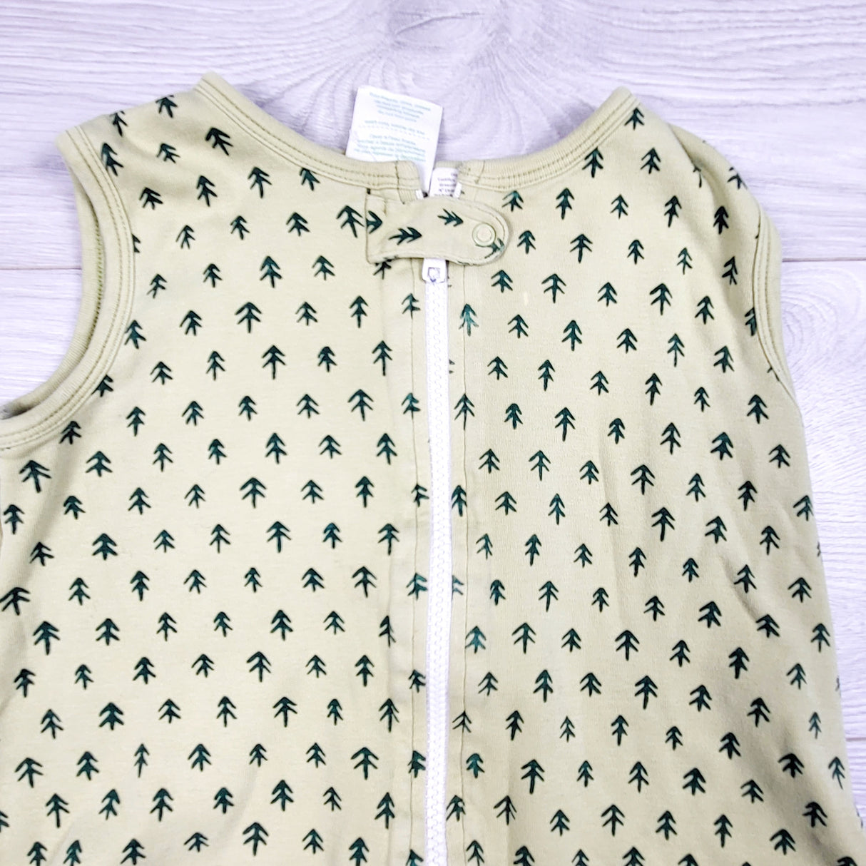Parade Organics green organic cotton sleep sack with trees. Size 6-12 months - AS IS