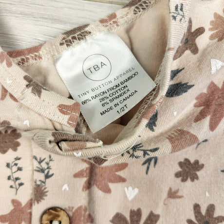 Tiny Button Apparel floral print bamboo blend dress. Size 1/2T