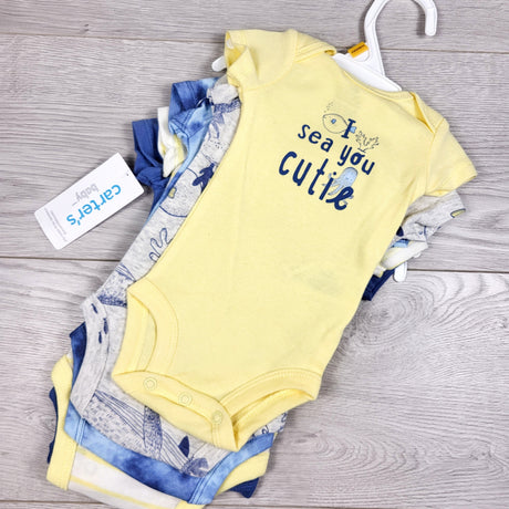 NEW - Carters 5pc bodysuit set. Newborn size