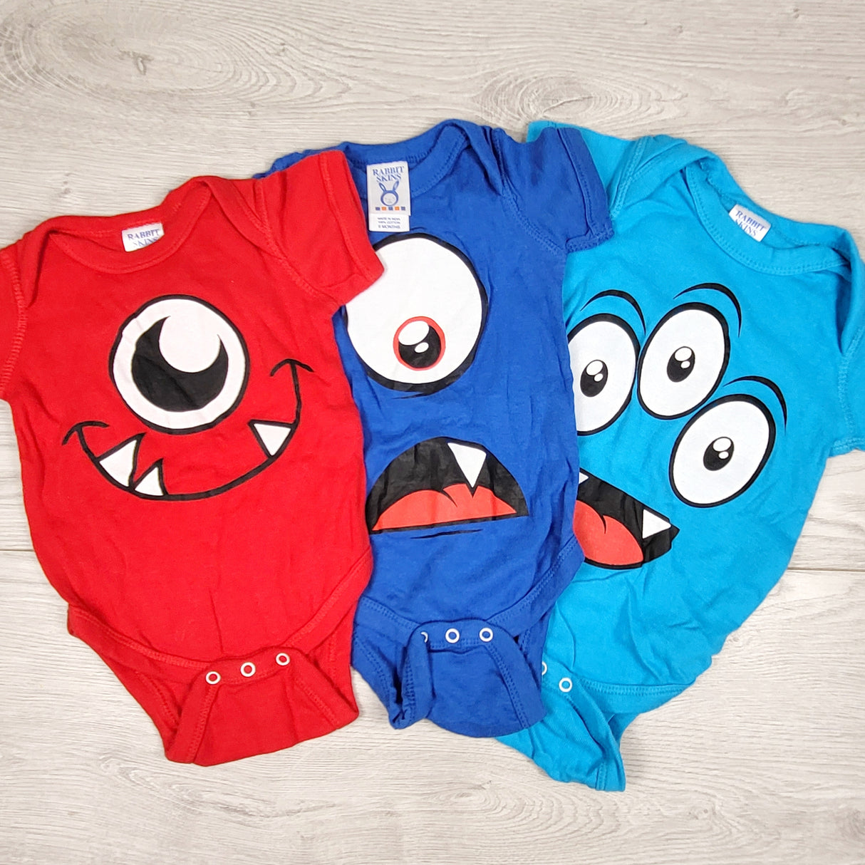 Custom 3pc monster bodysuits. Size 6 months