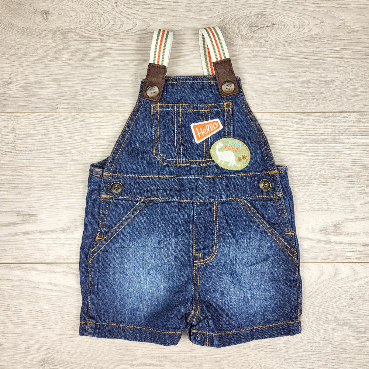 Children's Place denim shortalls. Size 3-6 months