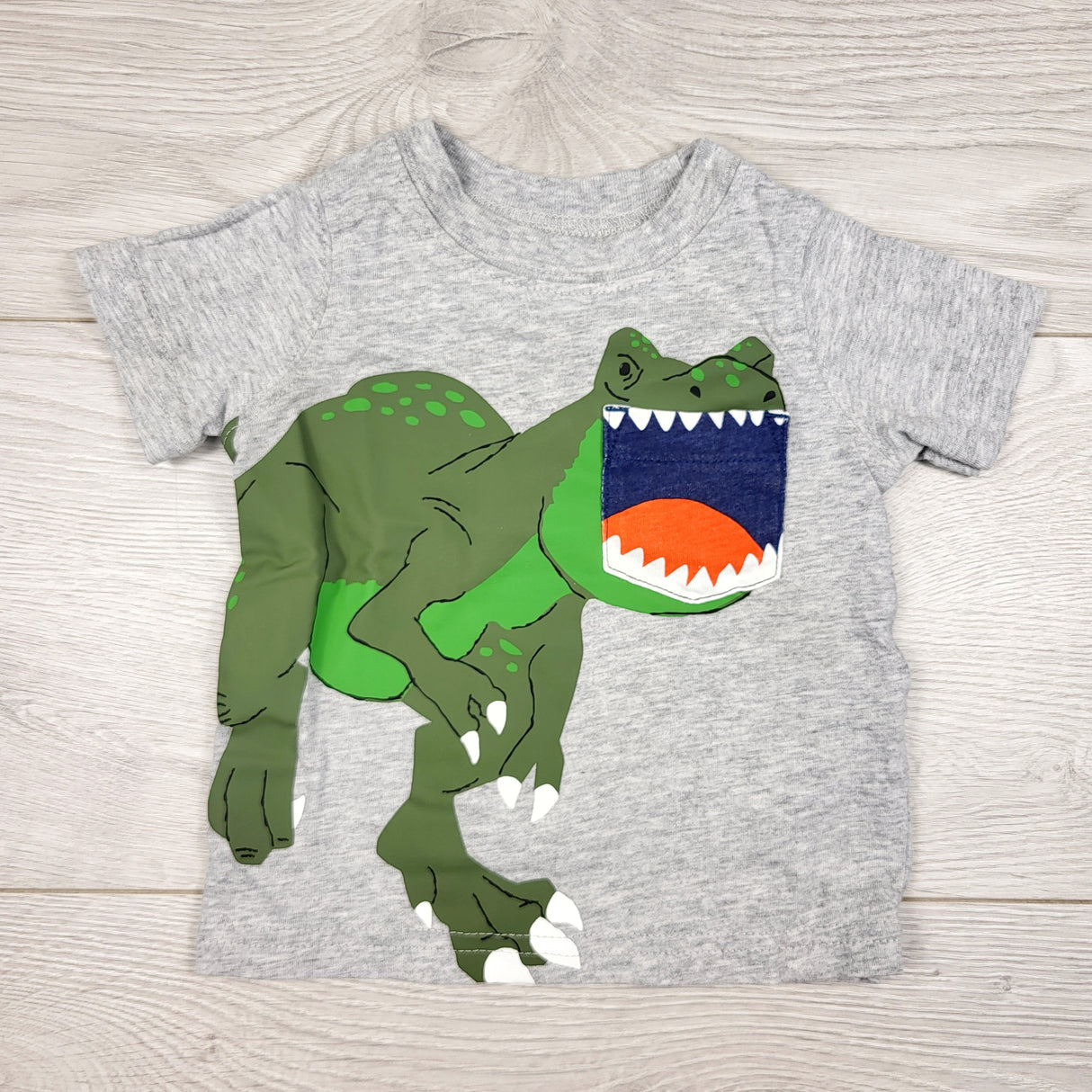 Carters grey dinosaur t-shirt. Size 3 months