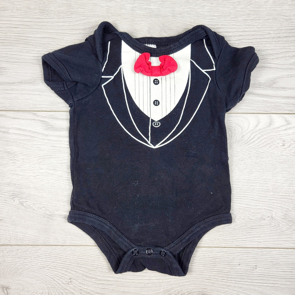 Pretty Baby tuxedo bodysuit. Size 3-6 months