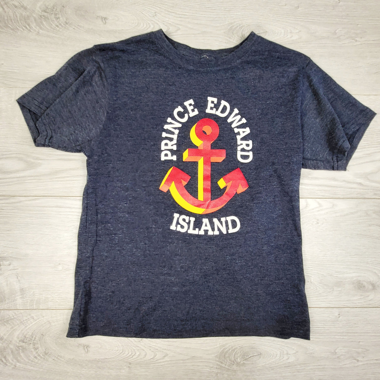 Blue P.E.I. t-shirt. Size small