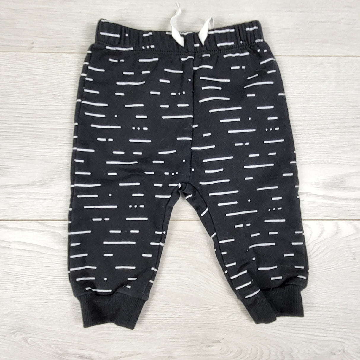 PL Baby black patterned joggers. Size 6 months