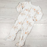 Carters grey striped palm tree sleeper. Size 6 months