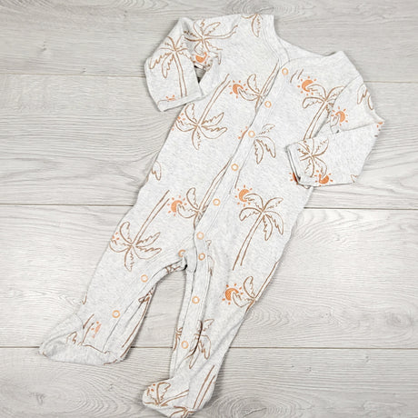 Carters grey striped palm tree sleeper. Size 6 months