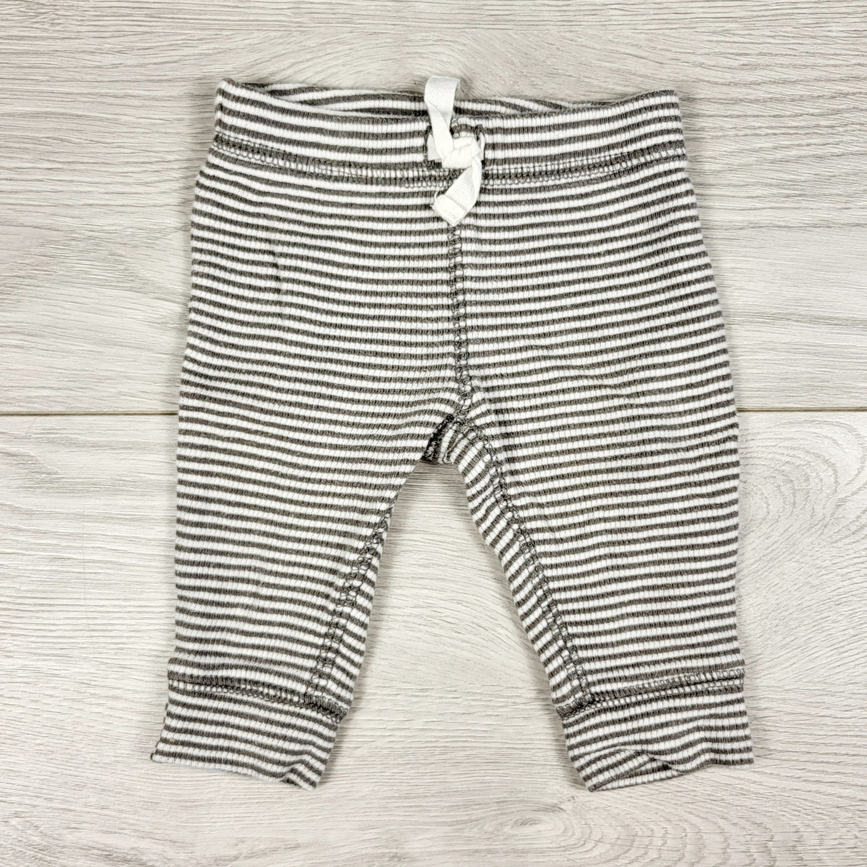 Carters grey striped ribbed pants. Newborn size