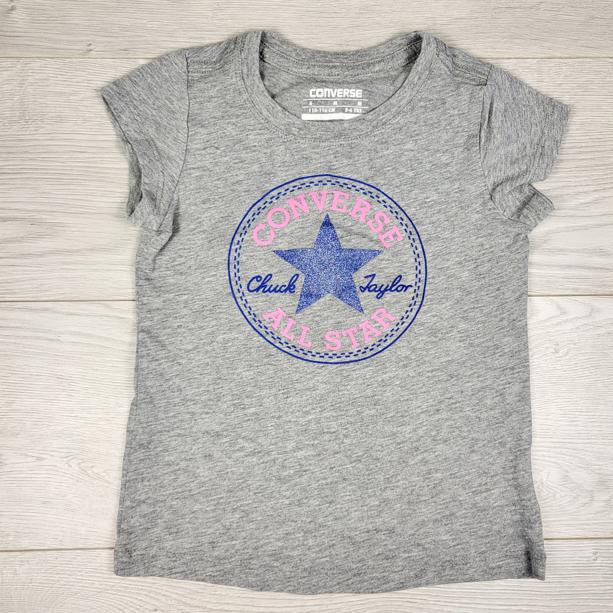 Converse grey t-shirt. Size 6