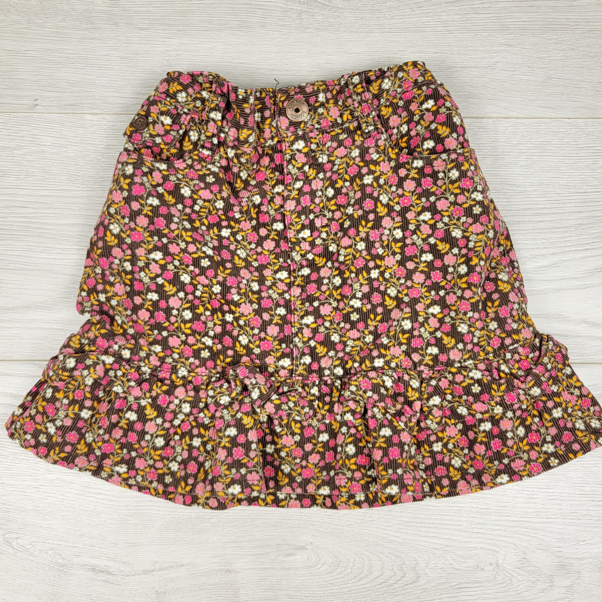 Oshkosh floral print corduroy skirt. Size 7