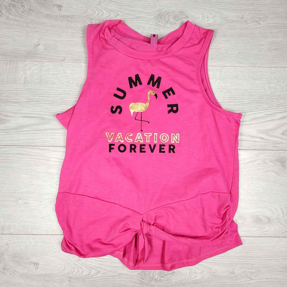 Design Lab pink "Summer Vacation Forever" top. Size large