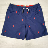 Polo Ralph Lauren navy all over pony print swim shorts. Size 14-16 years
