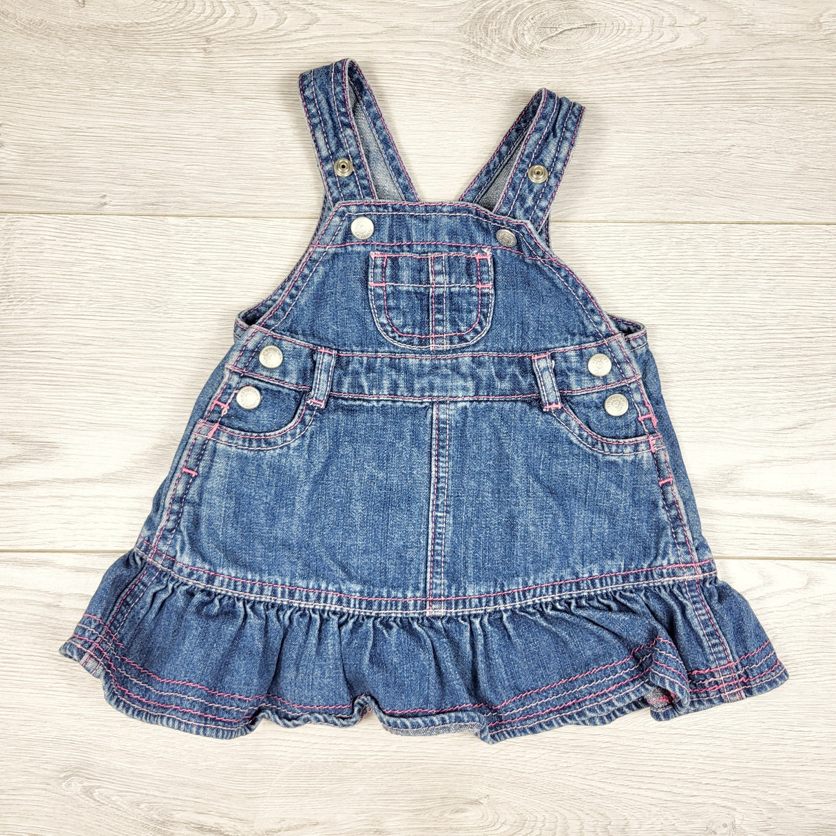Gap denim overall dress. Size 0-3 months