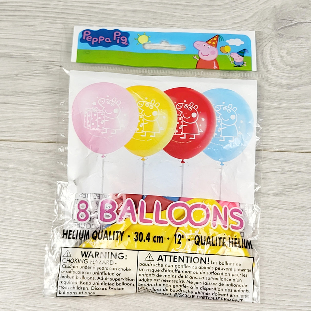 NEW - Peppa Pig 8pc balloon pack