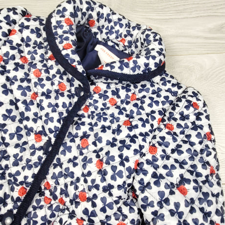 Joe quilted jacket with ladybugs and shamrocks. Size 18-24 months