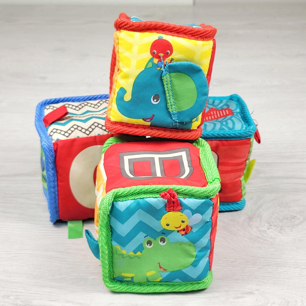 Bright Starts Sensory Grab and Stack soft block set