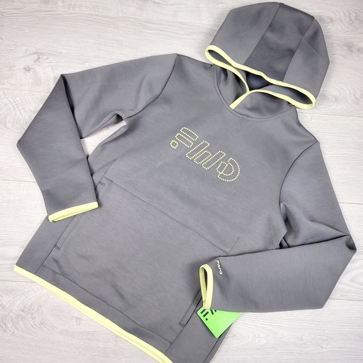 NEW - FWD Forward With Design grey double knit hoodie. Size 12