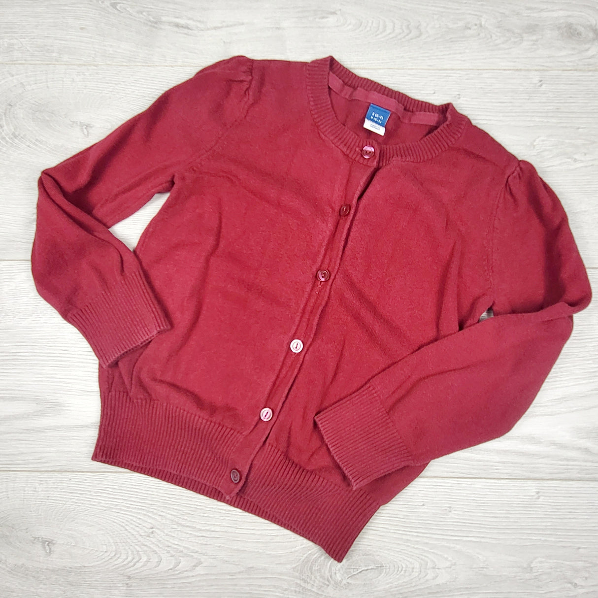 Old Navy burgundy lightweight cardigan sweater. Size 6/7