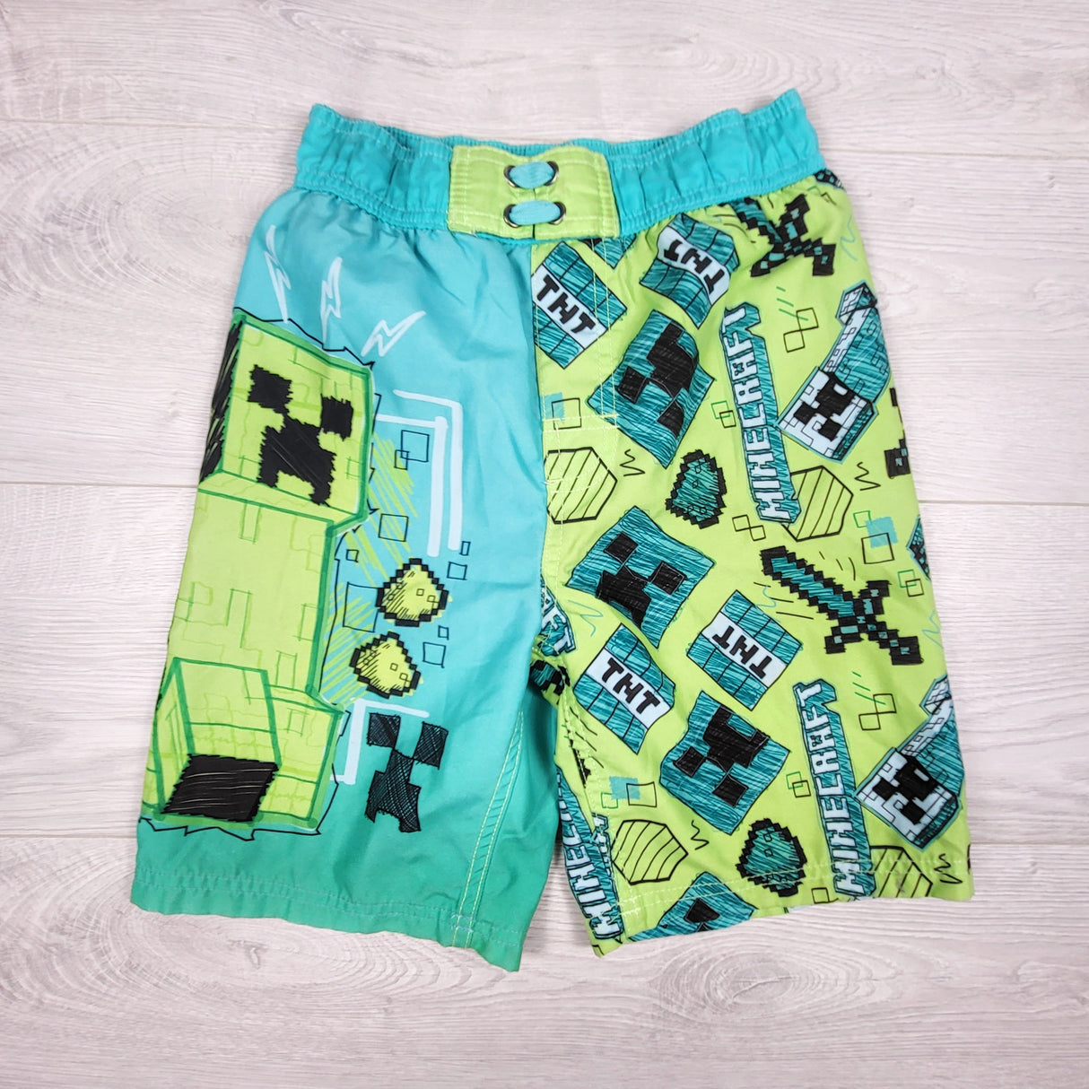Minecraft swim shorts. Size 7/8