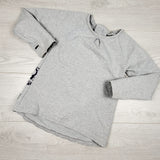 Peekaboo Beans grey tunic sweatshirt with butterfly. Size 6 - AS IS
