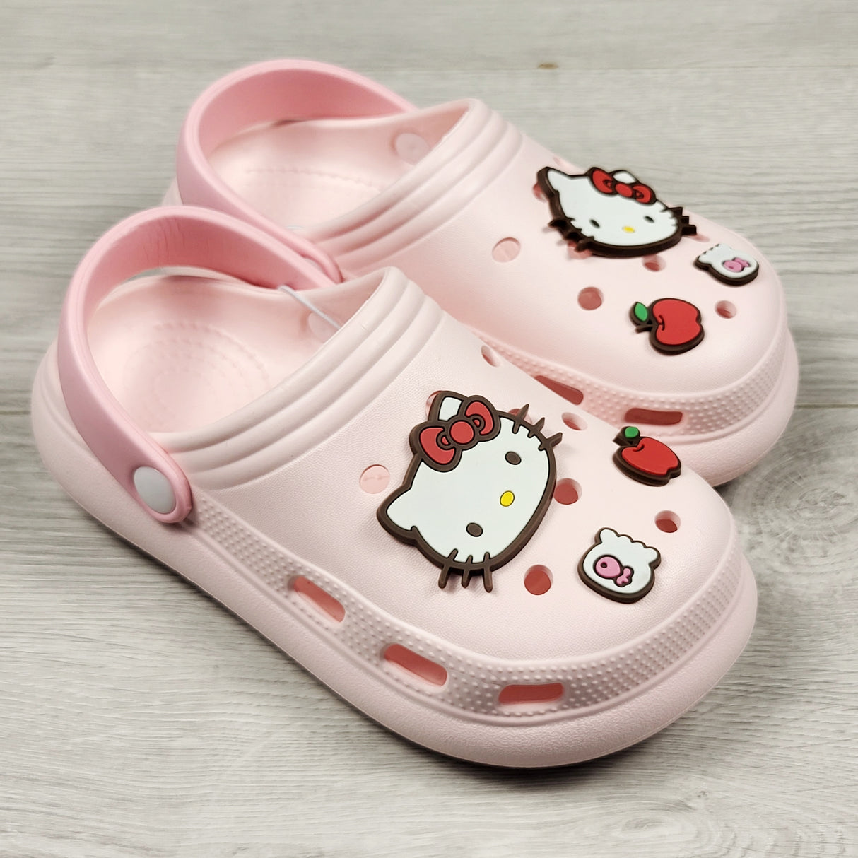 NEW - Pink Hello Kitty platform clogs. Sizes like a 12
