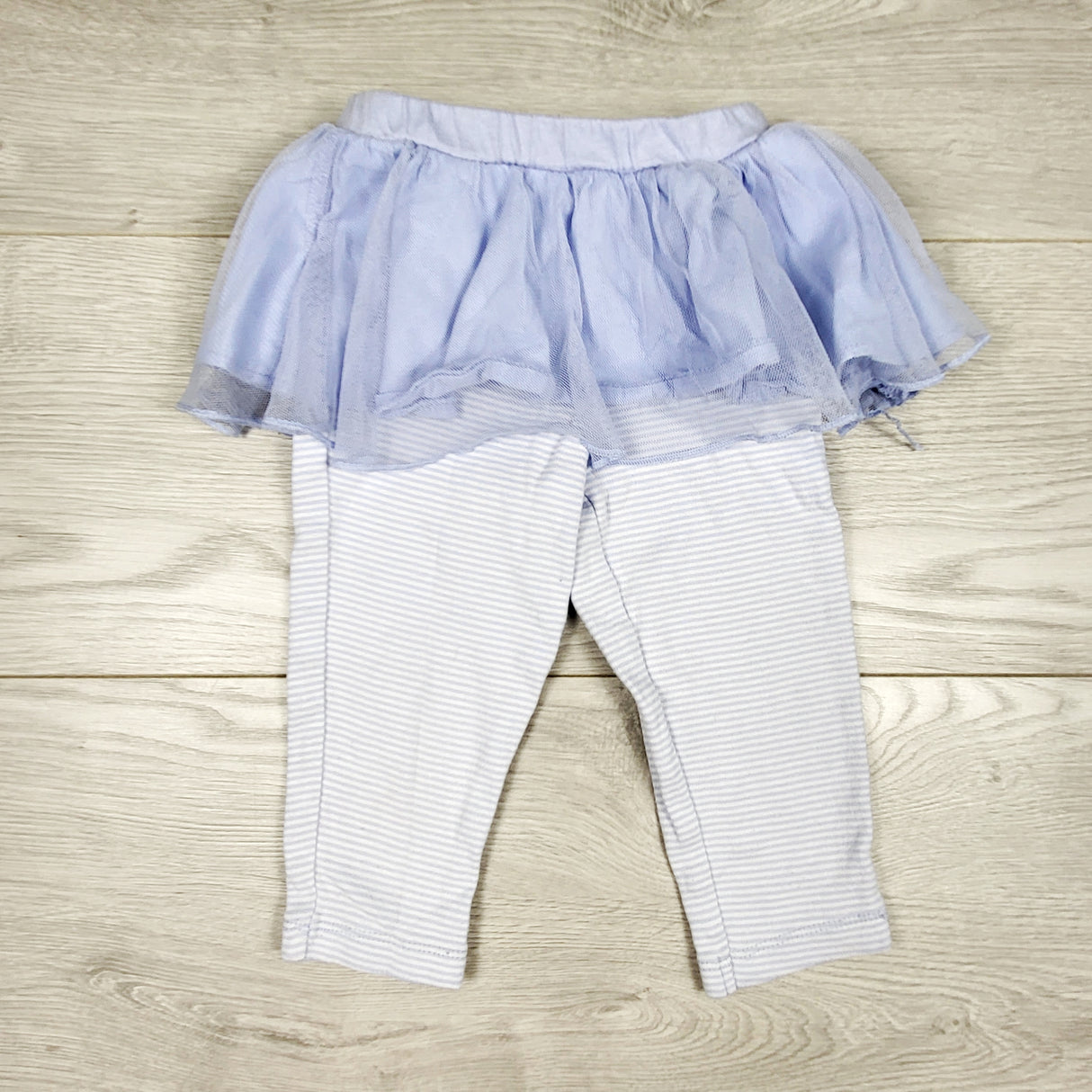 Carters striped leggings with tulle skirting. Size 12 months