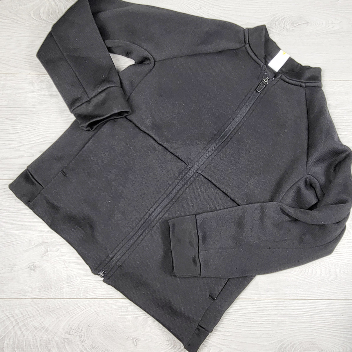 Old Navy black "Techie" fleecy lined pullover. Size 8