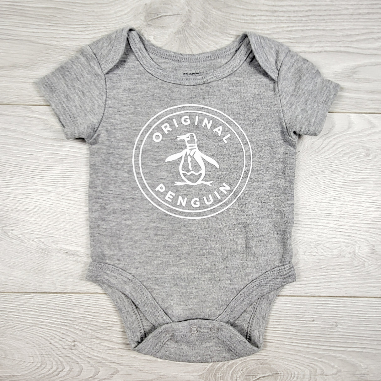 Penguin brand grey bodysuit. Size 3-6 months
