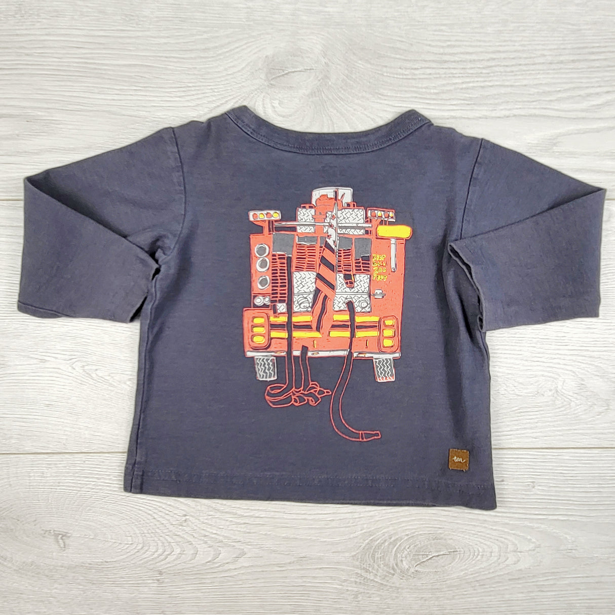Tea Collection long sleeve top with fire truck. Size 6-9 months