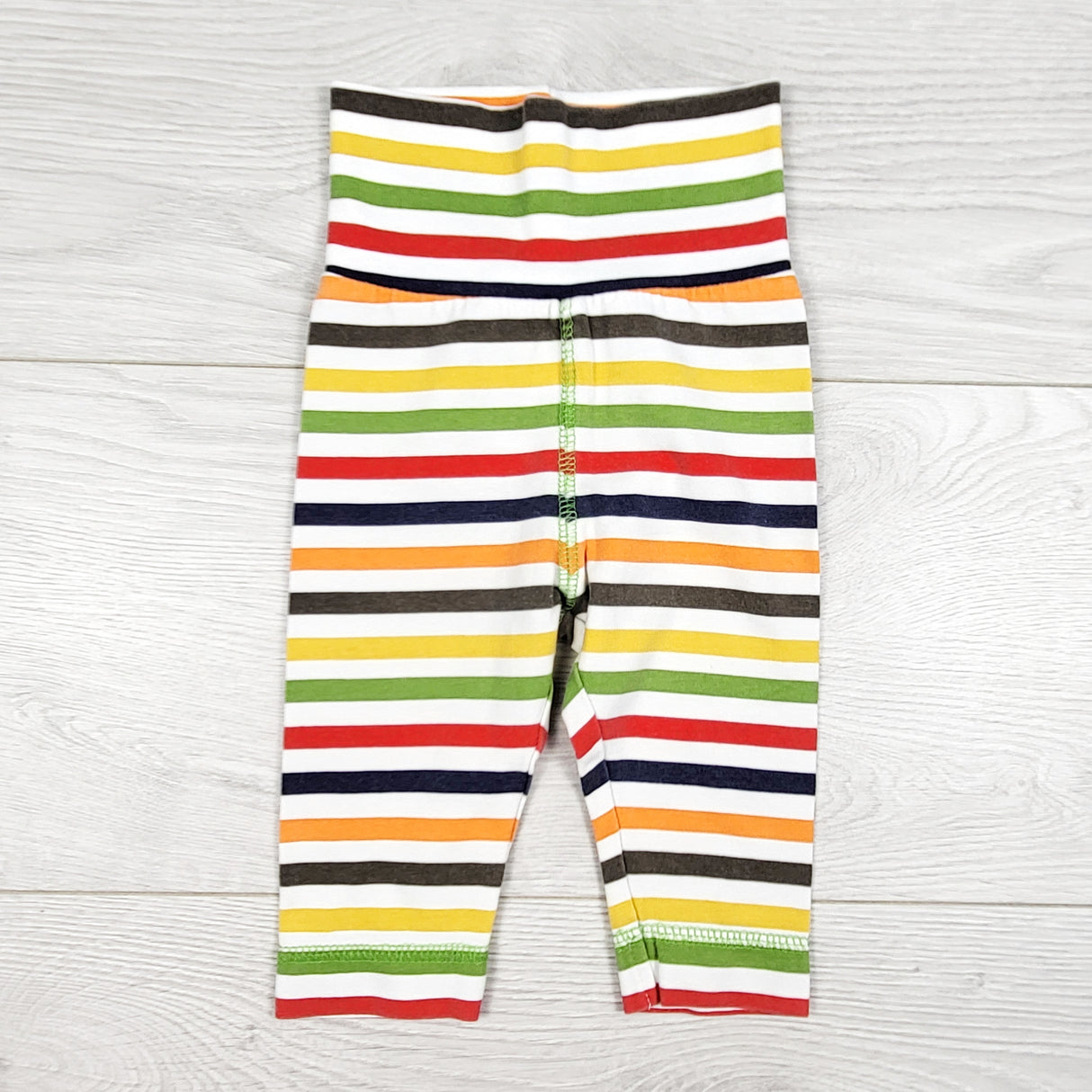 H and M multi-striped leggings. Size 2-4 months