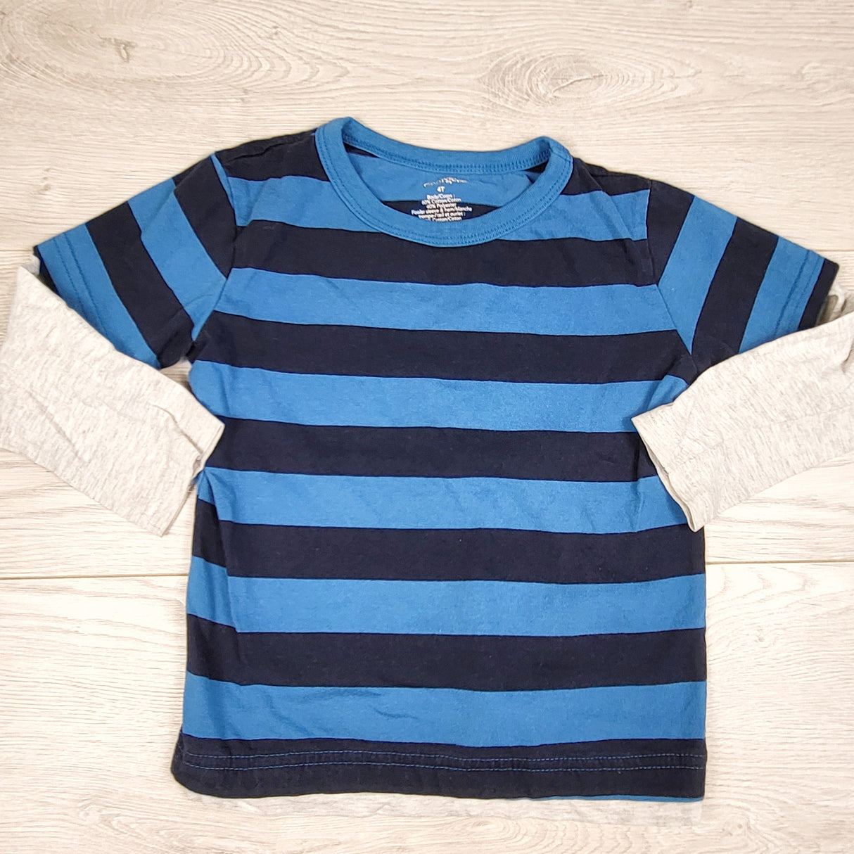 George blue striped fooler shirt. Size 4T