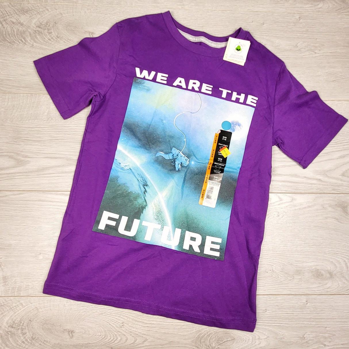 NEW - George purple "We Are the Future" t-shirt. Size 7/8