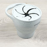 Minika grey speckled silicone snack container