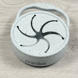 Minika grey speckled silicone snack container