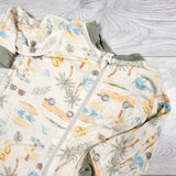 Milkberry zippered bamboo sleeper with surf theme. Size 0-3 months