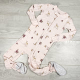 Carters pink "Purely Soft" bamboo FEEL sleeper with deer. Size 24 months
