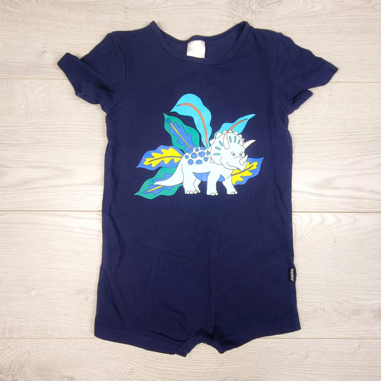Bonds navy romper with dinosaur. Size 18-24 months
