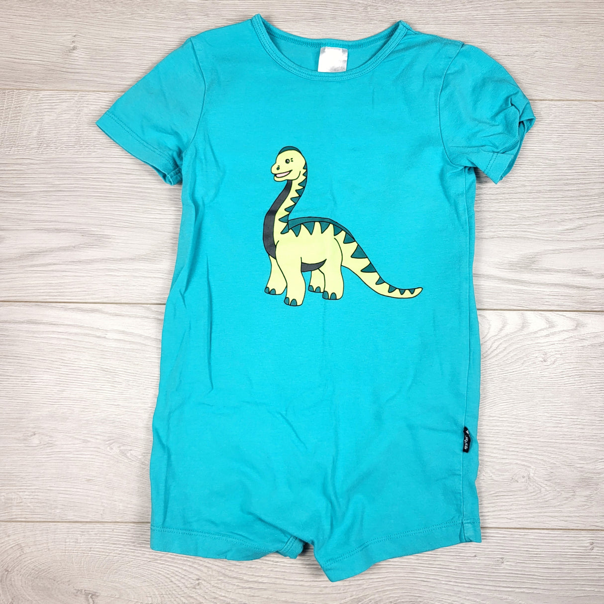 Bonds teal romper with dinosaur. Size 18-24 months