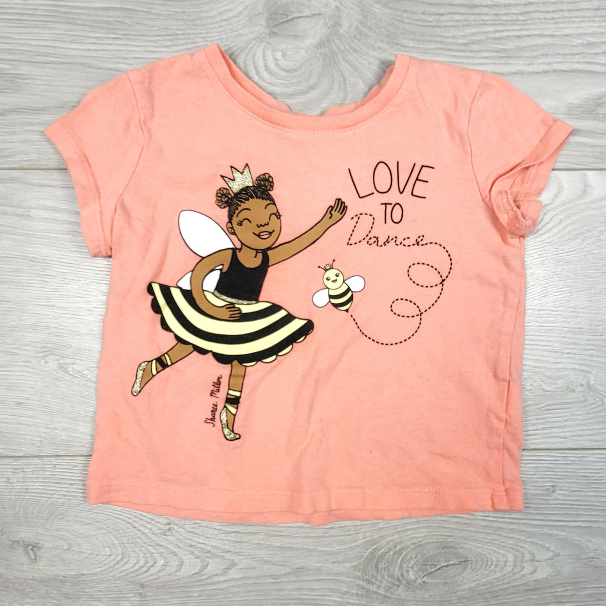 Children's Place coral "Love to Dance" t-shirt. Size 18-24 months