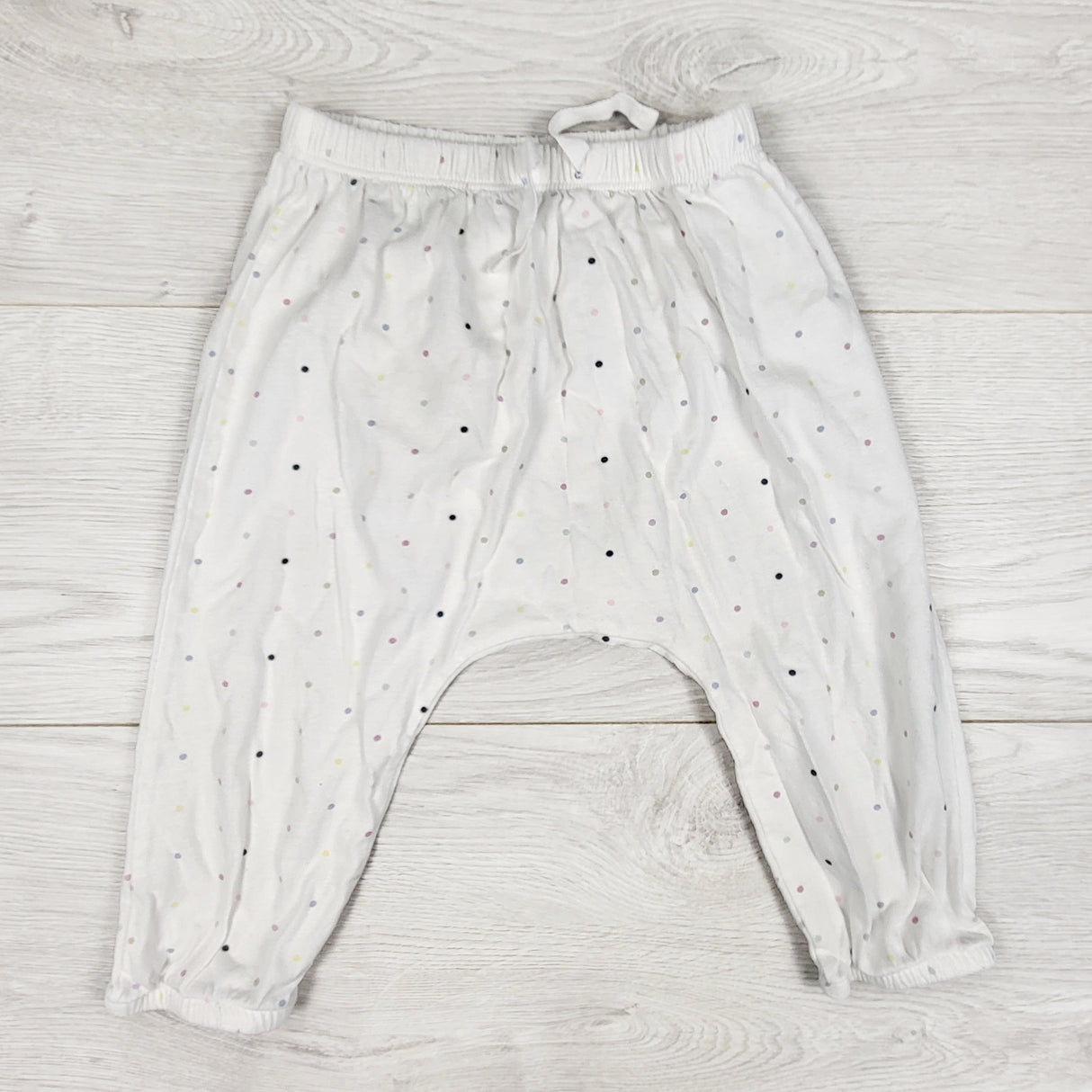 Gap white polka dot pants. Size 18-24 months