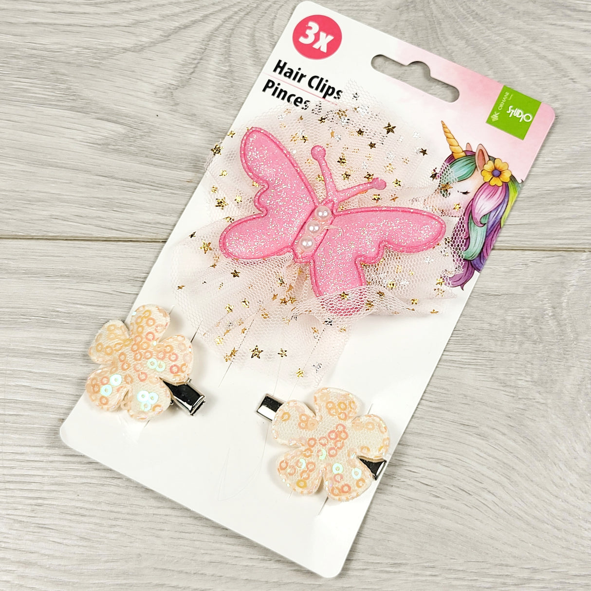 Clip on hair clips (3pcs)