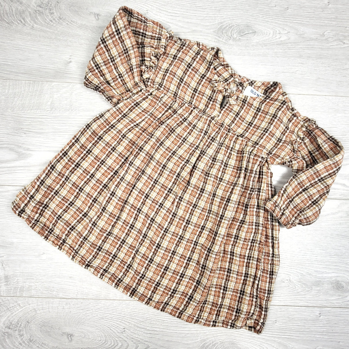Old Navy plaid muslin cotton dress. Size 2T